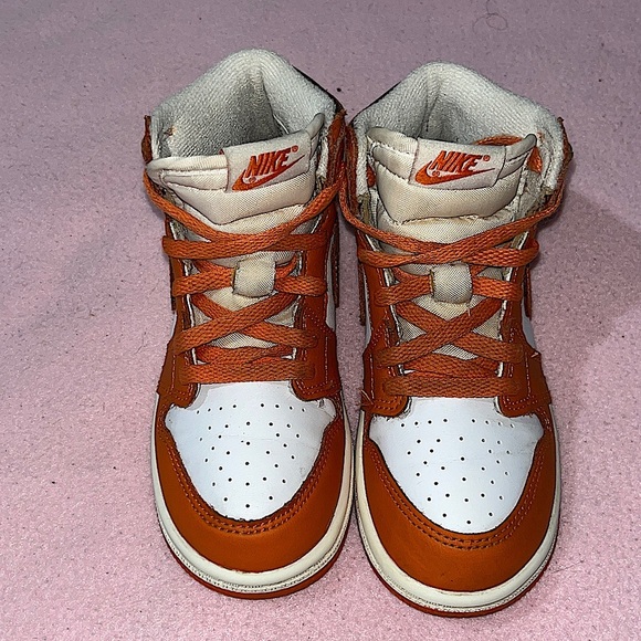 Nike Jordan 1 High Starfish Toddler Size 10c Orange Brown White Cream - Picture 2 of 6